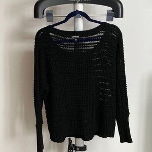 Express Women's Classic Black Knitted Sweater, Sz Medium